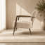 Chaise d'appoint moderne avec structure en métal et tissu doux rembourré-1189051287