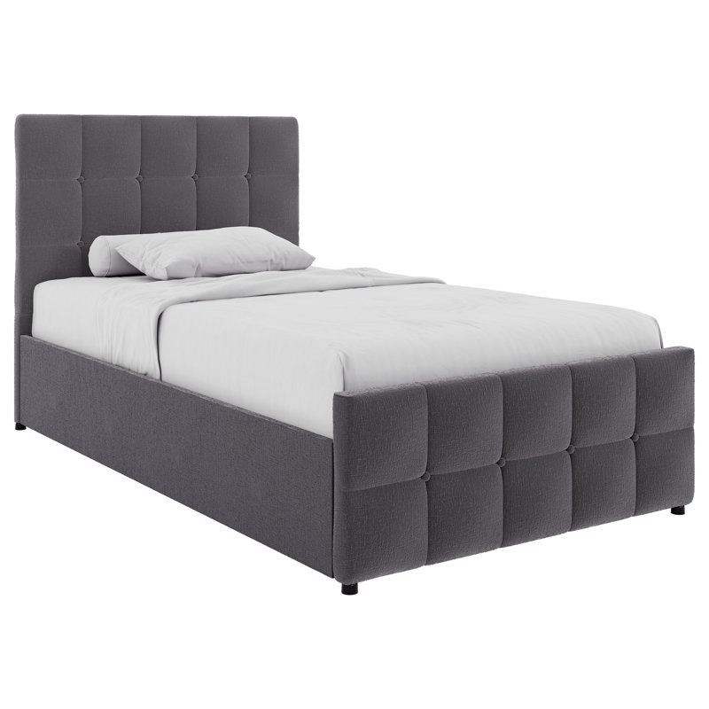 Connell Upholstered Ottoman Bed, Dark Grey , Single (3')