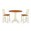L'ensemble de table de salle à manger 3 pièces à hauteur de comptoir comprend une table ronde avec piédestal et 2 chaises de cuisine, babeurre et cerise-1434196376-1452572674-1408730247