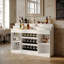 56.3" Wide Step Design Wine Rack With USB LED Light