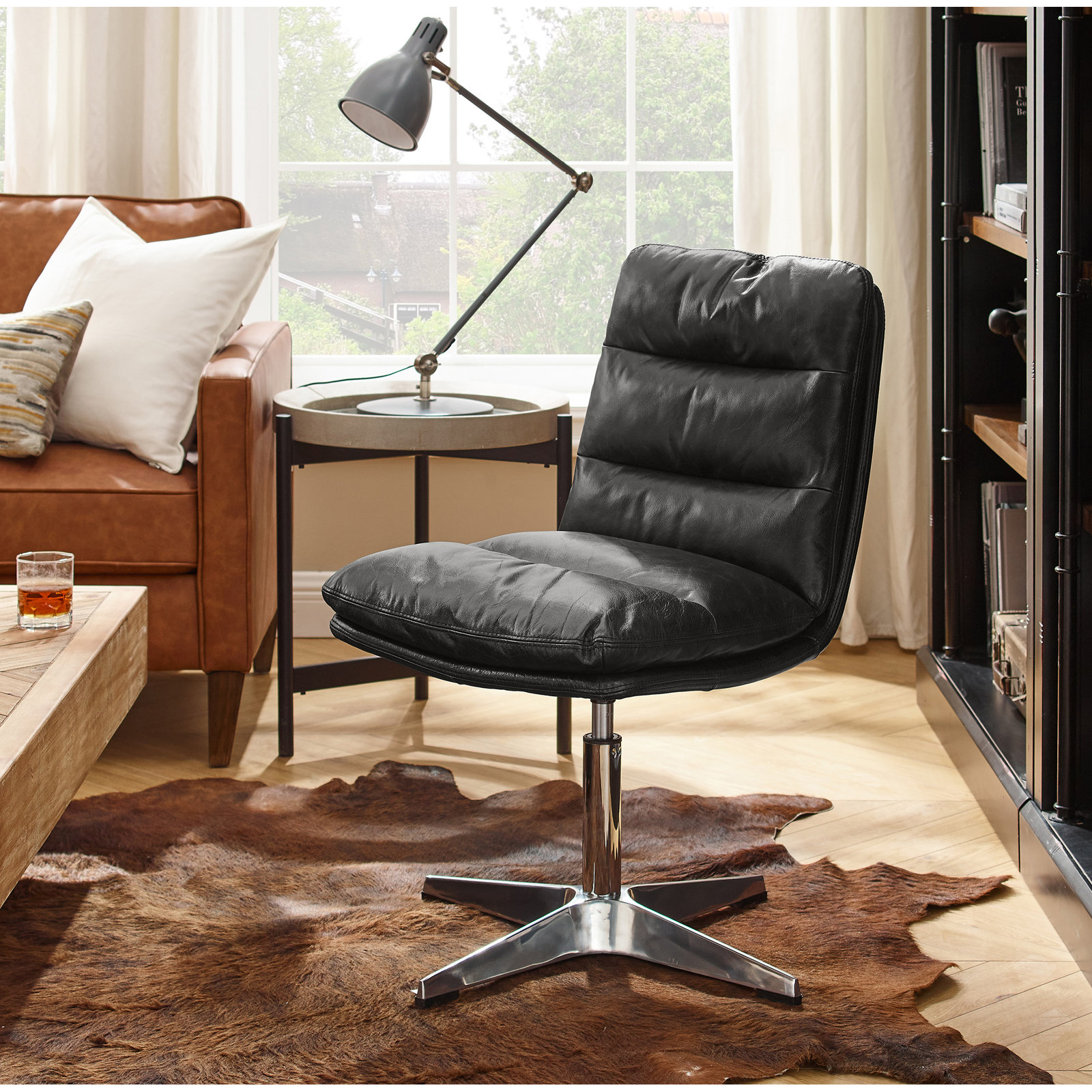Paynesville Office Chair, Black, Faux Leather