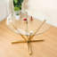 Tables de salle à manger peu encombrantes (table seulement, sans chaises, avec plateau et pieds), cuisine moderne en verre trempé 45,27 po