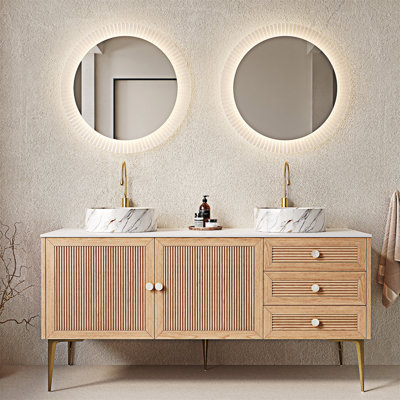 Meuble-lavabo autoportant avec lavabo