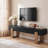 63 Inch Solid Wood TV Stand, Black-809461793