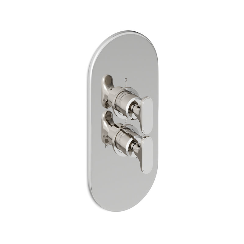 Twenties 3-Way Thermostatic Mixer, 3-Way Rough-in Box, Chrome