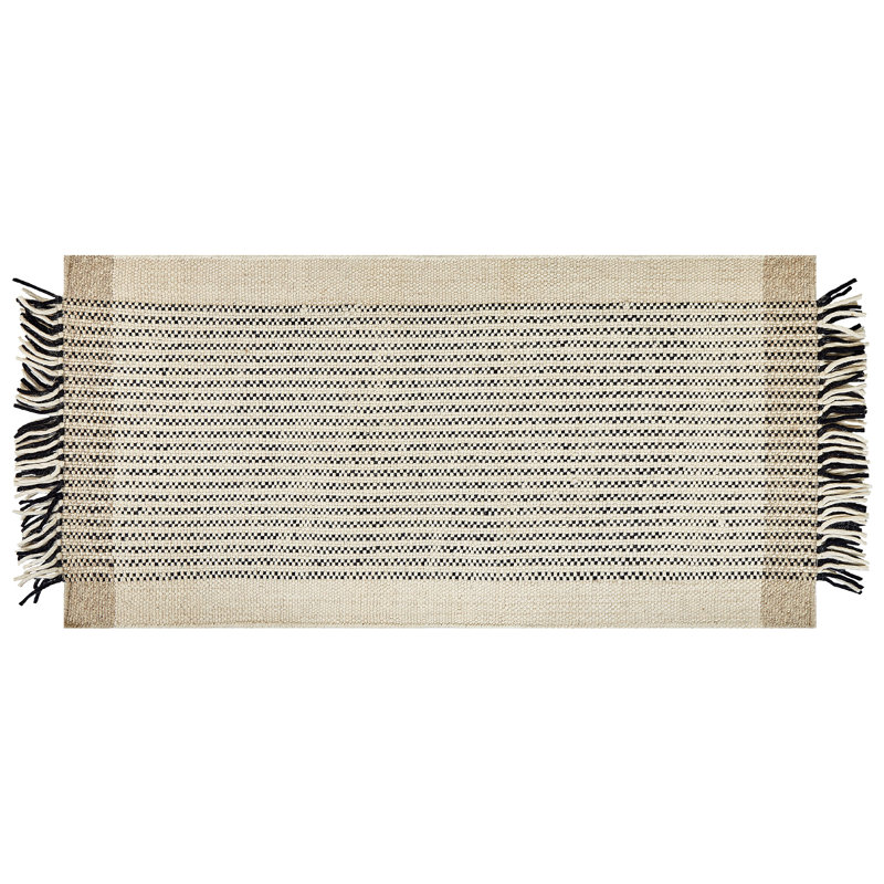 Mitchellville Striped Wool Hand Woven Area Rug, Rectangle 80 x 150cm