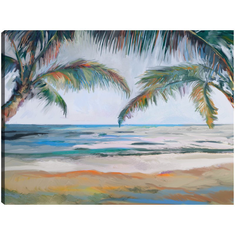 «Beyond The Palms» par Studio Arts, reproduction d'art sur toile, Toile tendue, H 30 po x l 40 po, Sans cadre