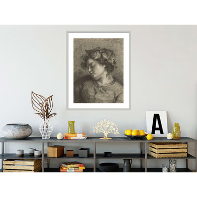 «Head of a Sleeping Bacchante» par impression giclée encadrée