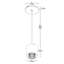 Luminaire suspendu cylindrique unique à 1 lumière avec accents perlés Thayer