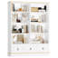 Akxel 47.2" W 3-Drawer Wood Grain Bookshelf-1484468043