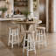 Backless Wooden Stool
