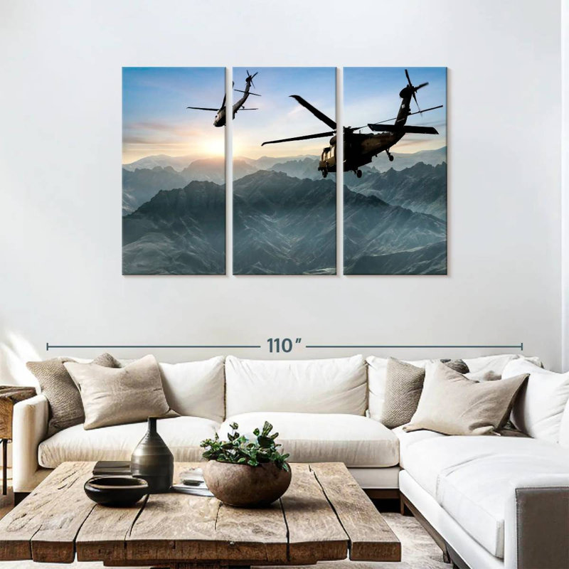 Mait Flying Military Helicopters, 48" H x 74" W