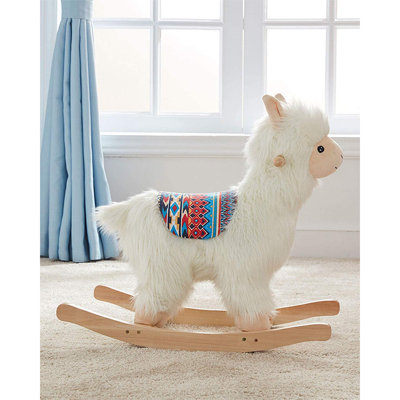 Asweets Alpaca Soft Plush Ride-on Rocker