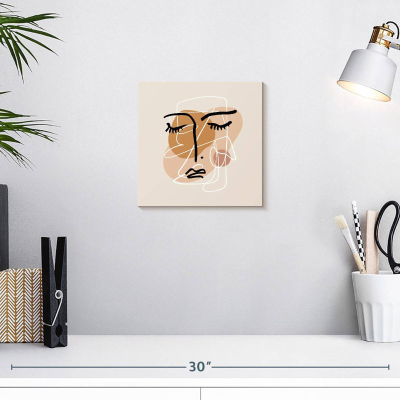 Leisha Lady Face Abstract, H 10 po x l 10 po