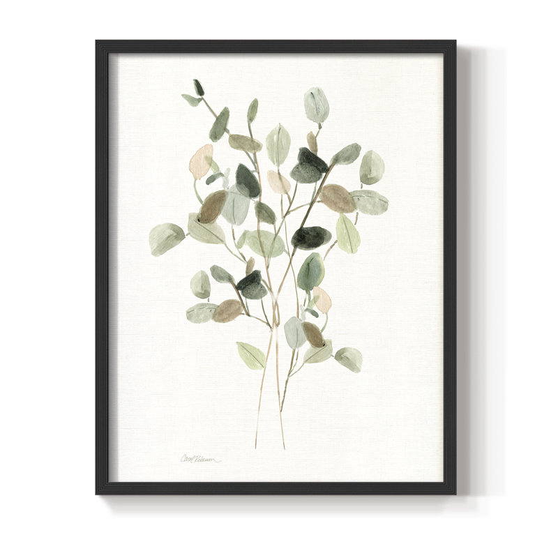 «Leafy Botanical I», reproduction encadrée - bois massif, Noir, noir, noir, noir, H 21 po x l 17 po