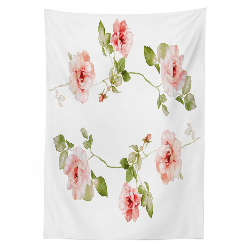 Romantic Rose Tablecloth, 84" L x 60" W