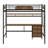 Loft Bed With L-Shaped Desk, Charging Station,  Drawers And Safety Guardrail