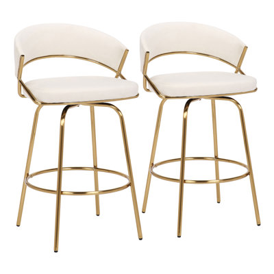 Tabouret de comptoir pivotant Lakyia