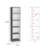 2 Piece Home Bookcase Set, 42" Wide  With 8 Shelves And Double Door Cabinet, Living Room Set-1279652754