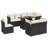 Vidaxl Garden Sofa Set Black