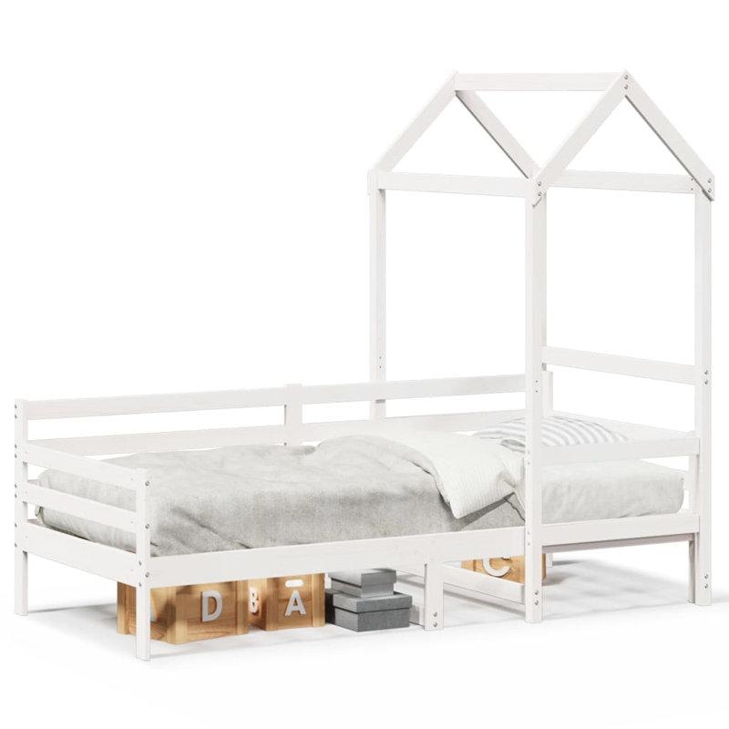 Solid Wood Bed, White