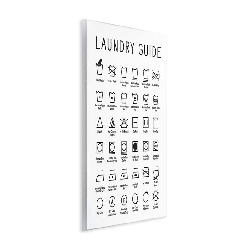 Guide de nettoyage Minimal Laundry Guide, H 19 po x l 13 po