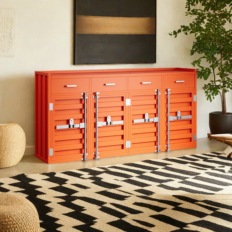 78.74'' Sideboard, Orange, 35.4" H x 70.8" W x 15.7" D
