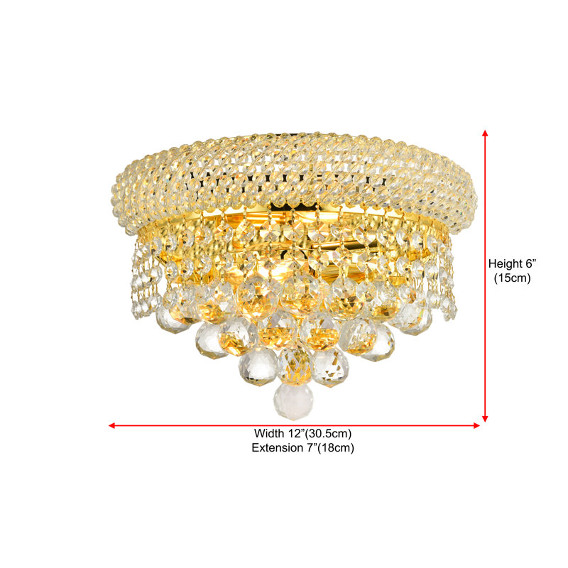 Bayhills Flush Mounted Sconce, Gold, Royal Cut