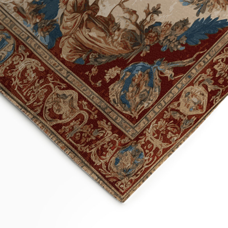 Tapis d'intérieur et d'extérieur brun français, Rectangulaire 3 pi x 5 pi