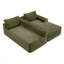 Canapé modulaire de 97 po, canapé modulaire Cloud avec assise profonde, canapé modulaire moderne en L avec méridienne, canapé rembourré pour salon, sans assemblage, vert-1224903264