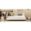 Lit de jour en L beige avec pieds en bois massif L-1230423622