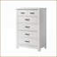 Ensemble de chambre à coucher 3 pièces | Cassini minimaliste moderne | Bois d'ingénierie blanc