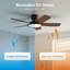 Ventilateur de plafond encastré moderne à profil bas de 42 po facile à installer avec lumière DEL et télécommande-2018463114