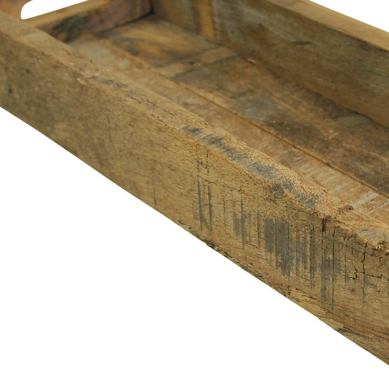 Plateau de service en bois Jake, H 3 po x L 24 po x l 8 po, Naturel