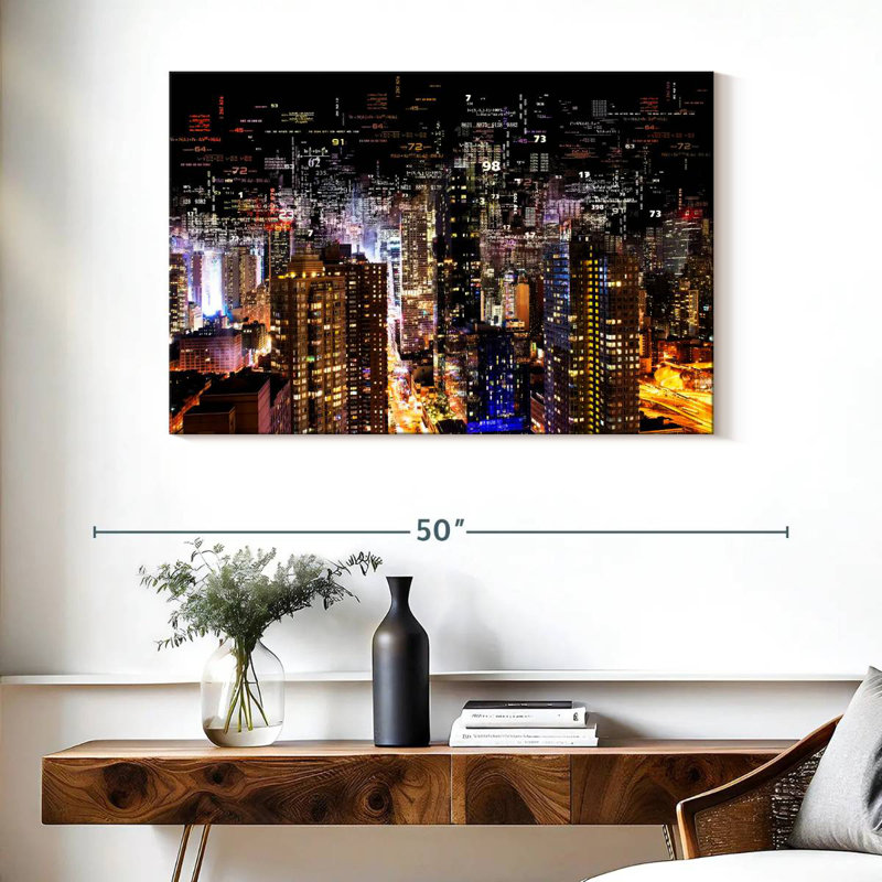 Ravi Times Square, 26" H x 39" W