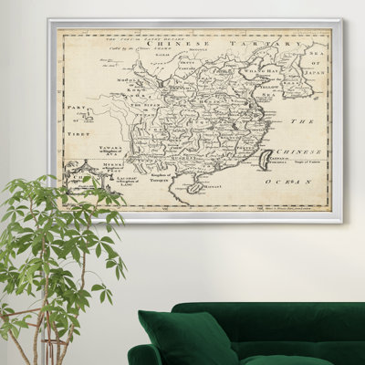 Carte de la porcelaine-impression d’art graphique sur toile encadrée