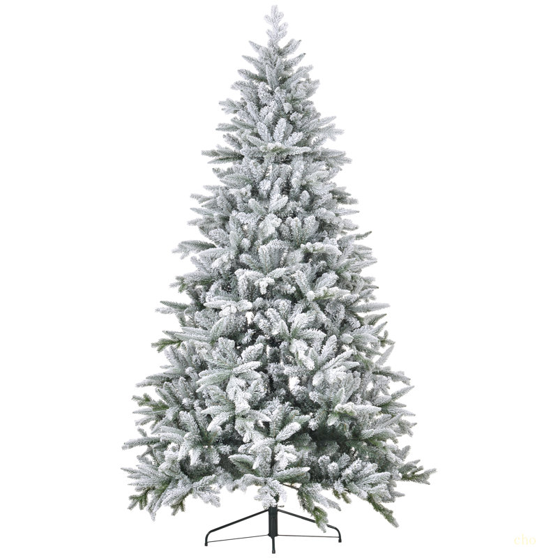 Arbre de Noël artificiel enneigé 8 pi avec embouts de 2003, support en métal pliable, assemblage facile, arbre de Noël à charnières pour la maison, le bureau, les Fêtes
