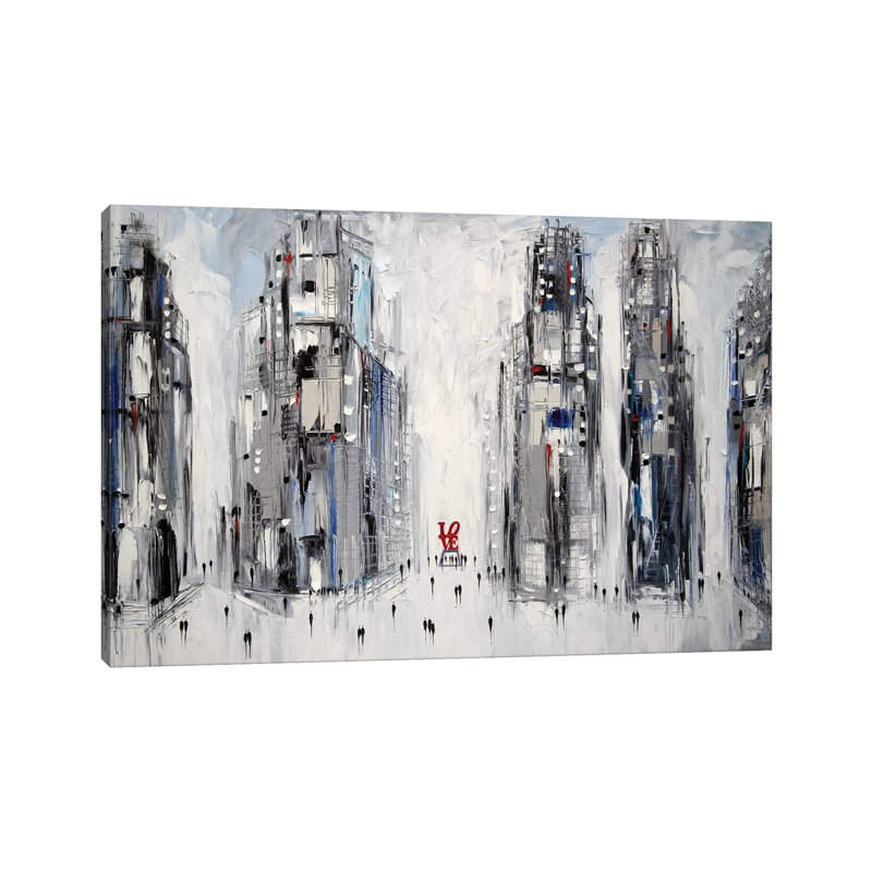 «Love» par Ekaterina Ermilkina, reproduction d'art sur toile tendue, H 26 po x l 40 po x 1,5 po