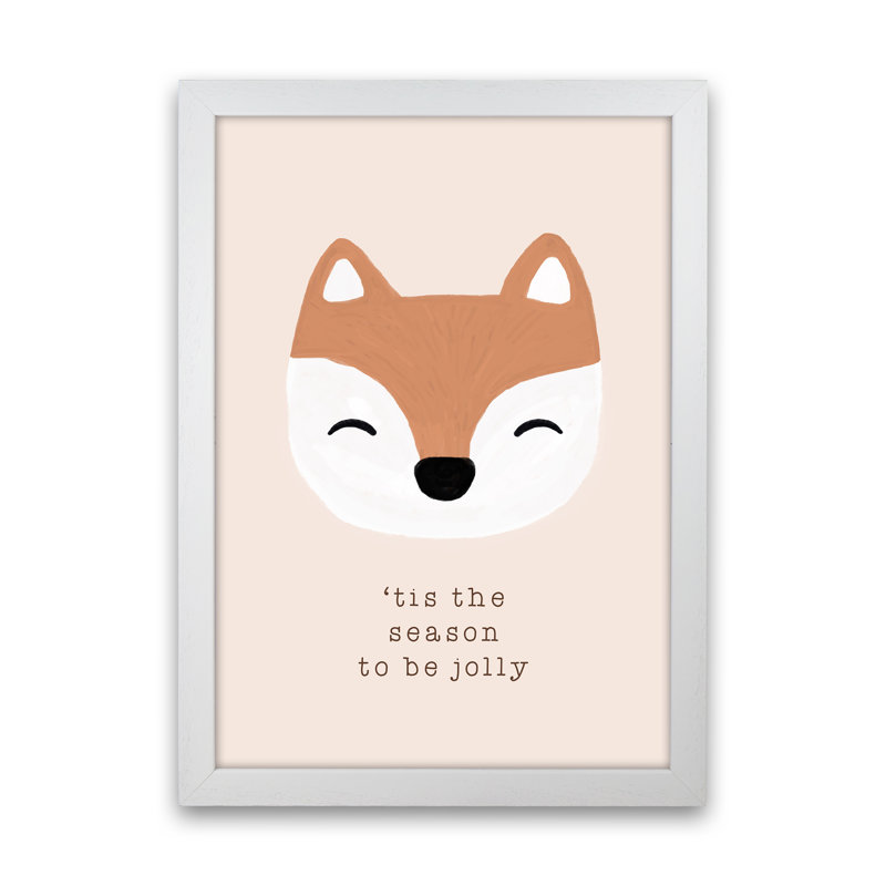 Tis The Season To Be Jolly By Orara - Print, White Framed, 34cm H x 25cm W x 3cm D