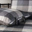 Housse de lit de jour réversible grise - 6 pièces avec housse en tissu écossais, chute de 15 pouces, taies décoratives et coussin décoratif, tissu en microfibre 6 style 3 à chevrons, lavable à la machine-118022711