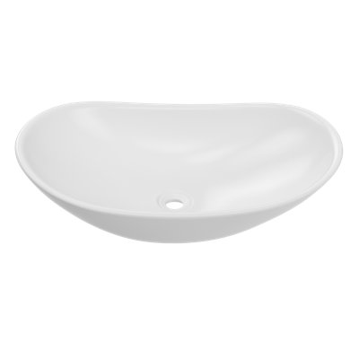 ELLAI Bathroom Vessel Sink Oval Art Sink Vanity Above Countertop Mount Basin White 23.8"x14.2"x5.5"