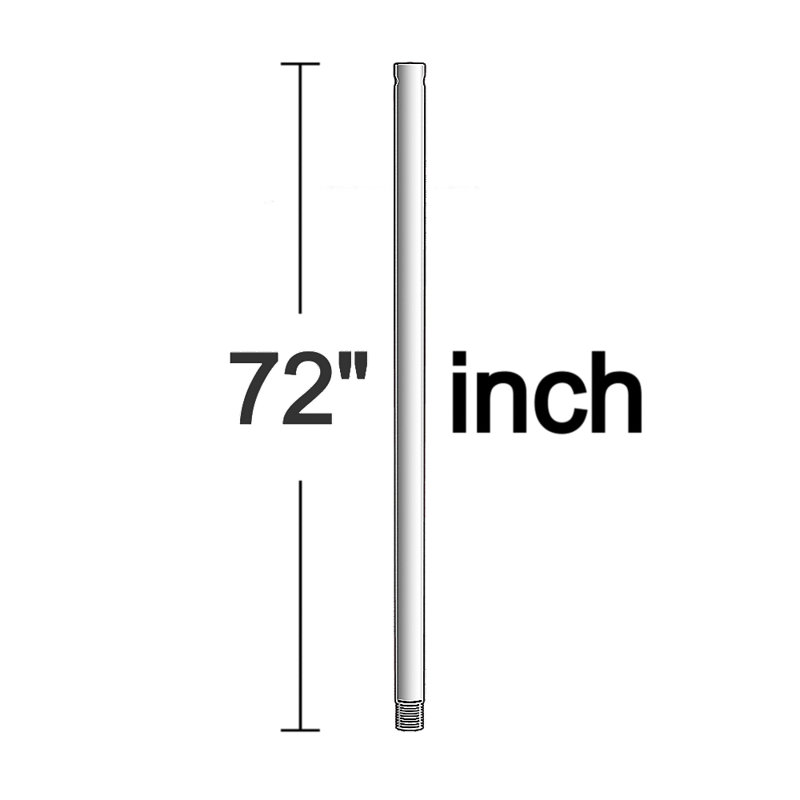 Quorum 72" Aged Silver Leaf Steel Ceiling Downrod
