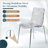 Clear Modern Acrylic Ghost Dining Chair - Modern Lucite Vanity Chair with Water Ripple Design - Chrome Mid Century Accent Seating-603897534-632872796