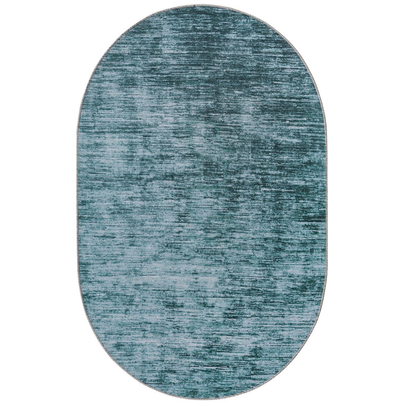 Ikhasa Chenille Abstract Indoor Rug, Oval 3'6" x 5'6"