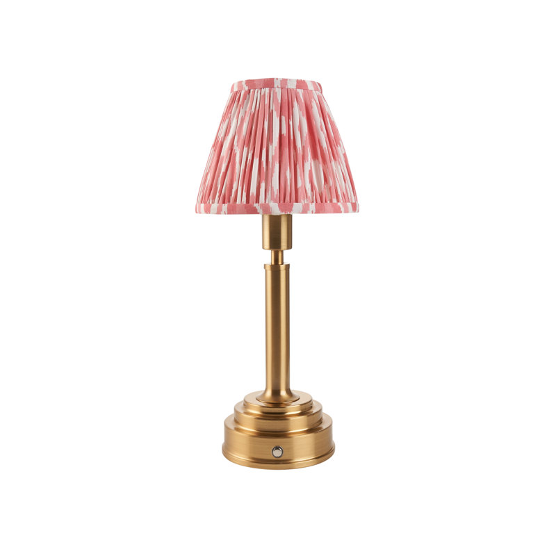 Upton Rechargeable Metal Table Lamp, Coral Pink