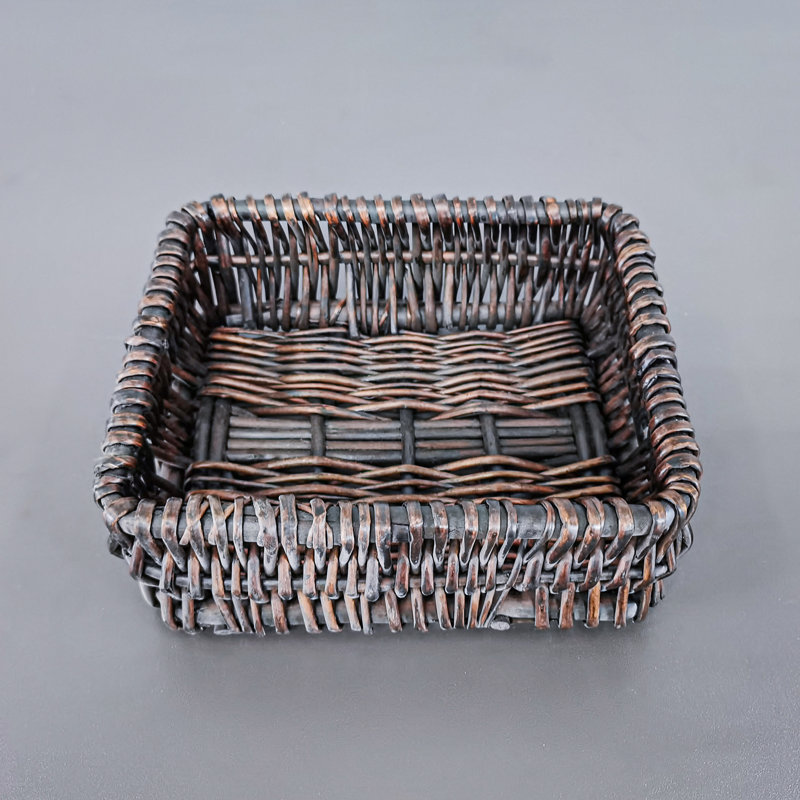 Woven wicker Basket with Rectangular Shape
