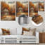 Grange rouge automne rustique retraite grange - décoration murale grange-906776577-906776579