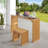 Pine Dining Bench And Table, Indoor Wood Bench For Entryway,Living Room,Kitchen And Bedroom Table And Bench Set (Nature, Bench & Table) Small Tempered Glass Included