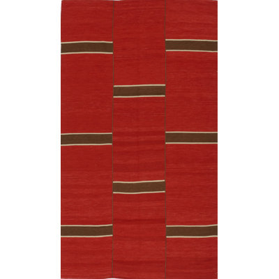 Geometric Area Rug in Red