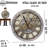 Wall Clock 24" Round Oversized for Living Room decor with Real Moving Gears America Collection-73808852